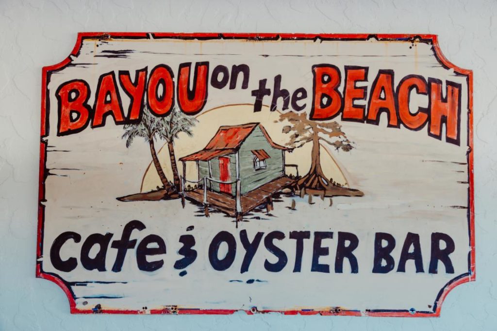 bayou-sign bayou on the beach