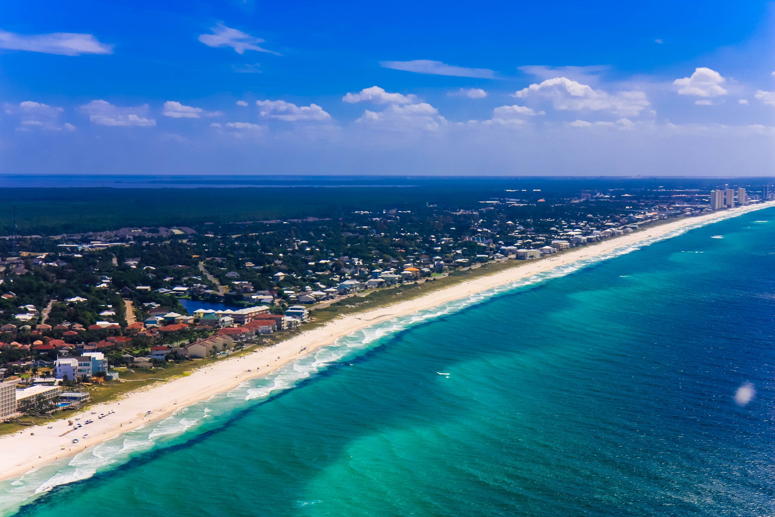 beach aerial view